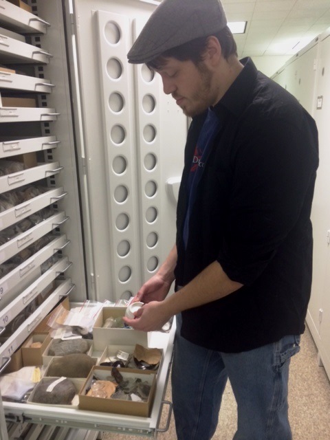 Man in collection area