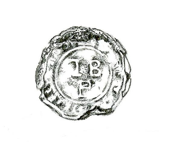 Courtland Street Burial Button, drawing by Lexi DeCarlo
