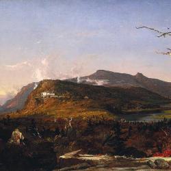 oil painting of mountain landscape