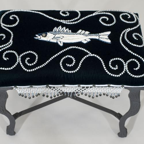 "Treaty Rights Footstool" by Karen Ann Hoffman