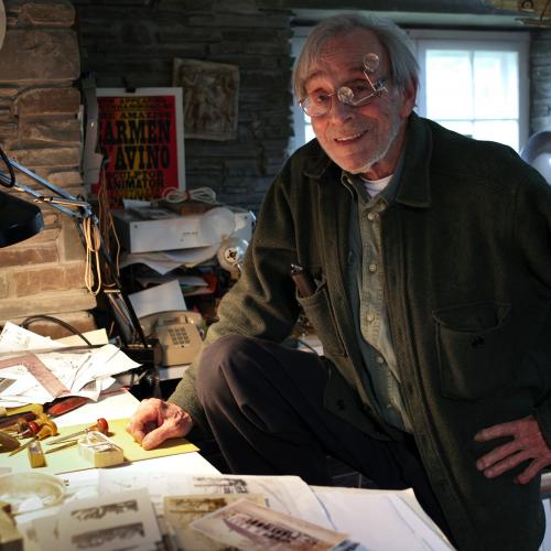 Frank C. Eckmair in his studio