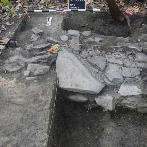 Powell Site stone chimney foundation
