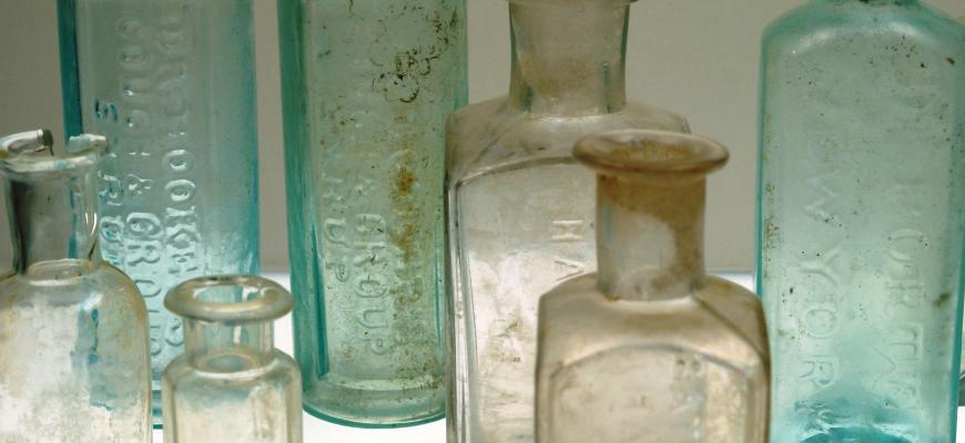glass bottles