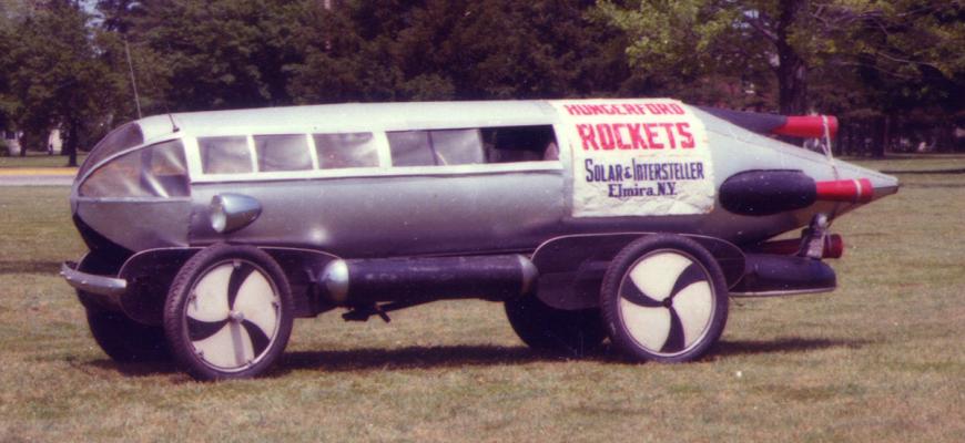 Photo of a rocket car 