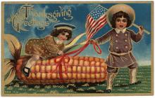 Postcard, thanksgiving Greetings